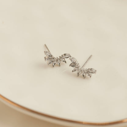Howard's - Waterproof Earrings Mini Crawler Studs with Cubic Zirconia
