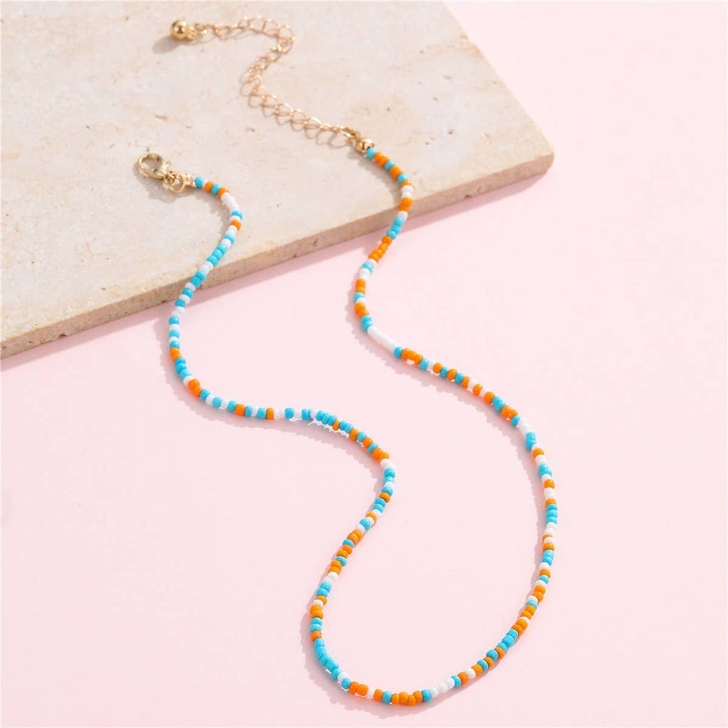 18K STAINLESS STEEL TARNISH FREE BEADED NECKLACE