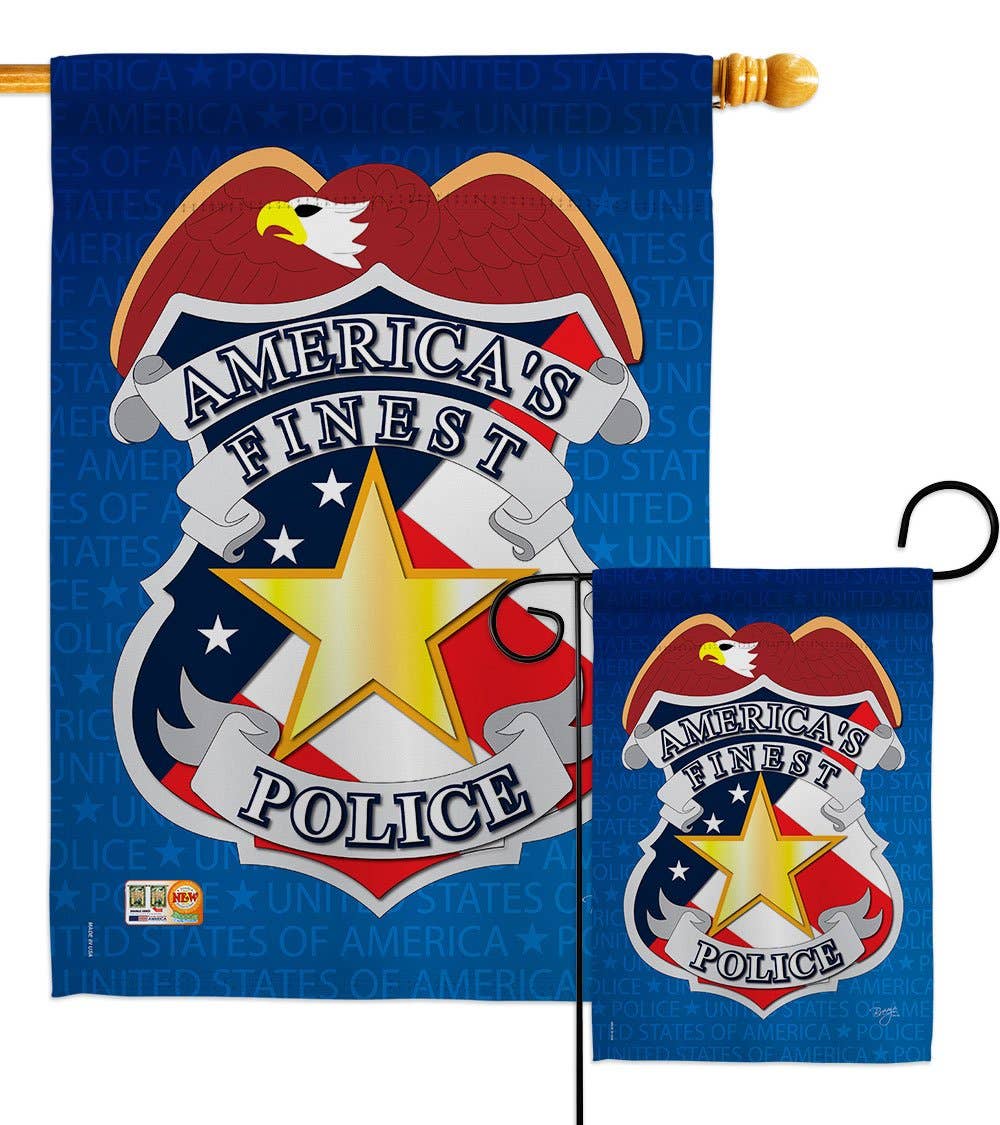 Two Group Flag Co - Police First Responders Decor Flag