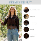 Young Threads - Earthy Boho Button Down Cropped Shirt