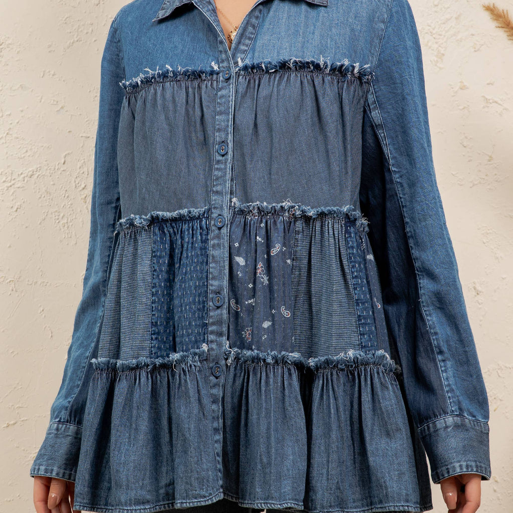 Young Threads - Limited Edition Sweater Knit Jhabla Top with Graceful Tiers