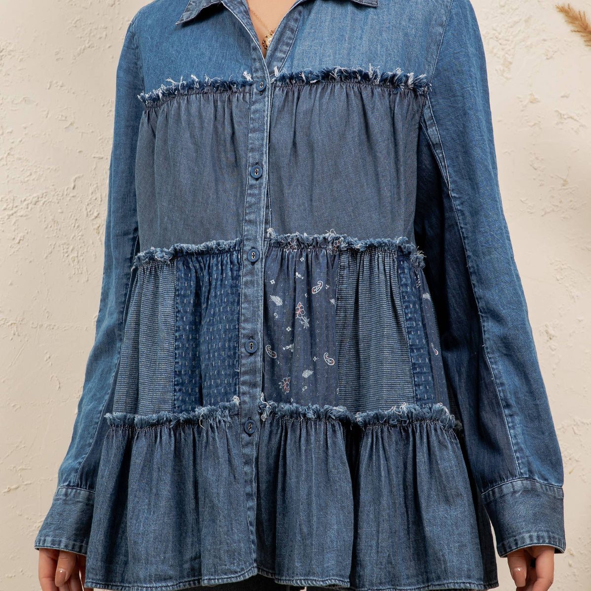 Young Threads - Limited Edition Sweater Knit Jhabla Top with Graceful Tiers