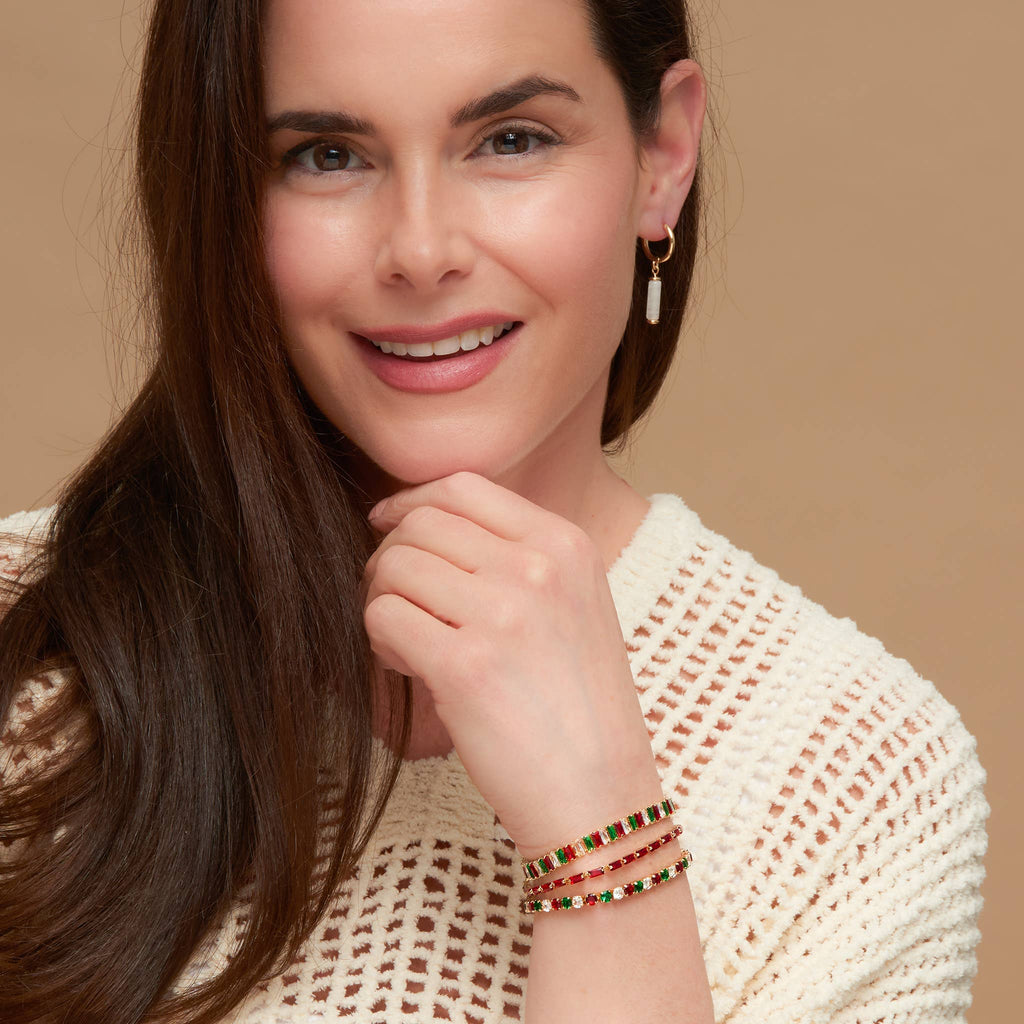 Howard's - Stella Holiday Baguette Gemstone Tennis Bracelet