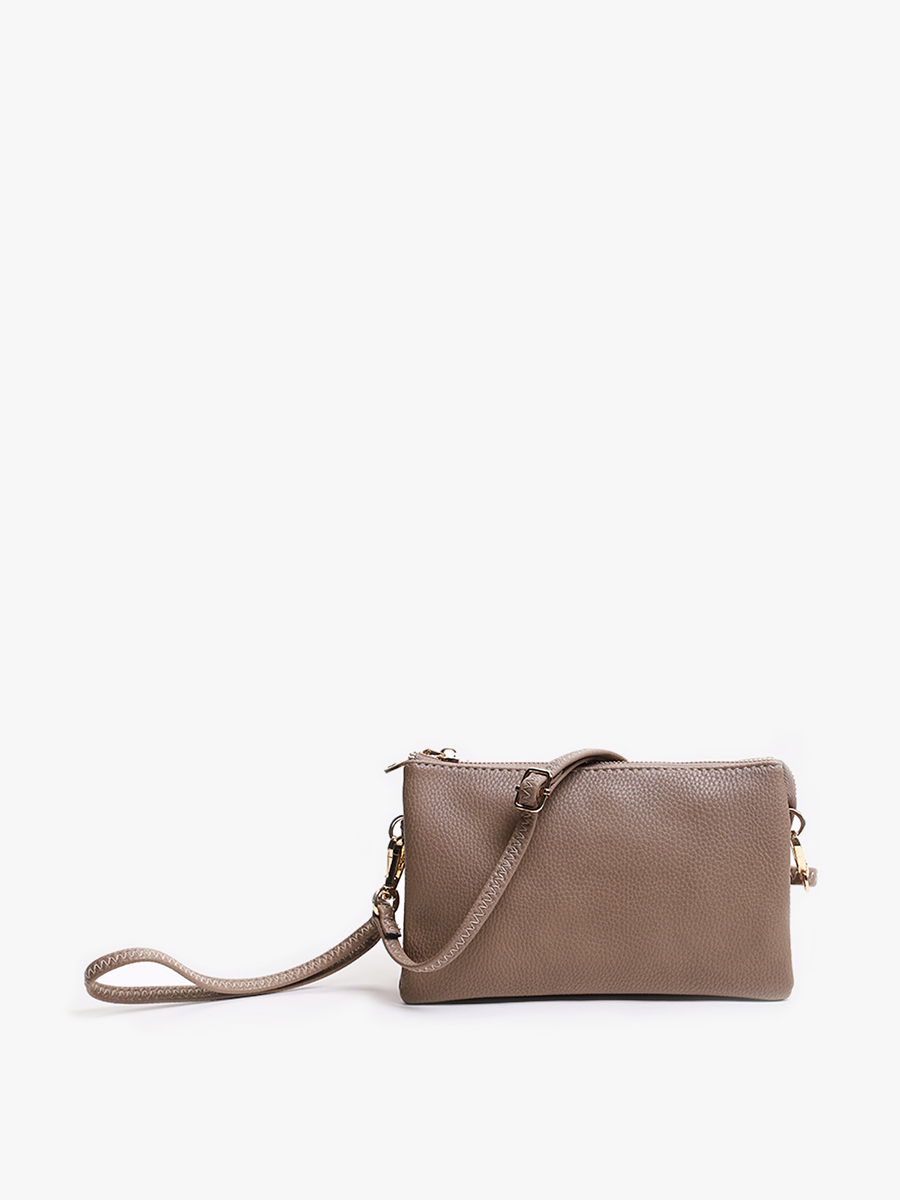 Jen & Co. - M013 Riley Monogrammable 3 Compartment Crossbody/Wristlet