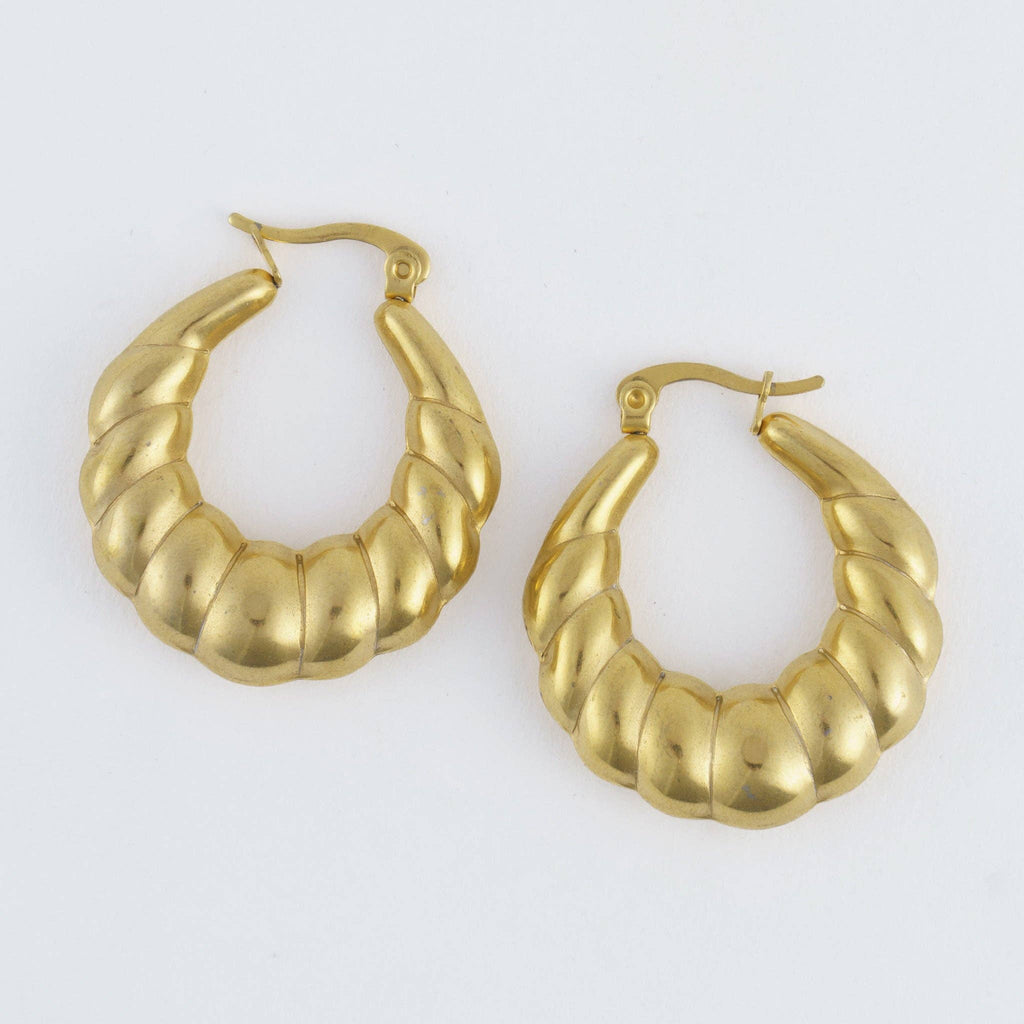 Howard's - Narelle Waterproof Twisted Chunky Hoop Earrings