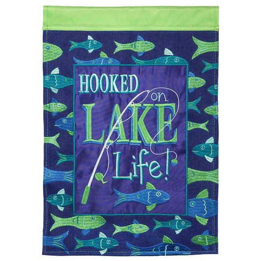 Magnolia - HOOKED LAKE LIFE DOUBLE APPLIQUE GARDEN FLAG