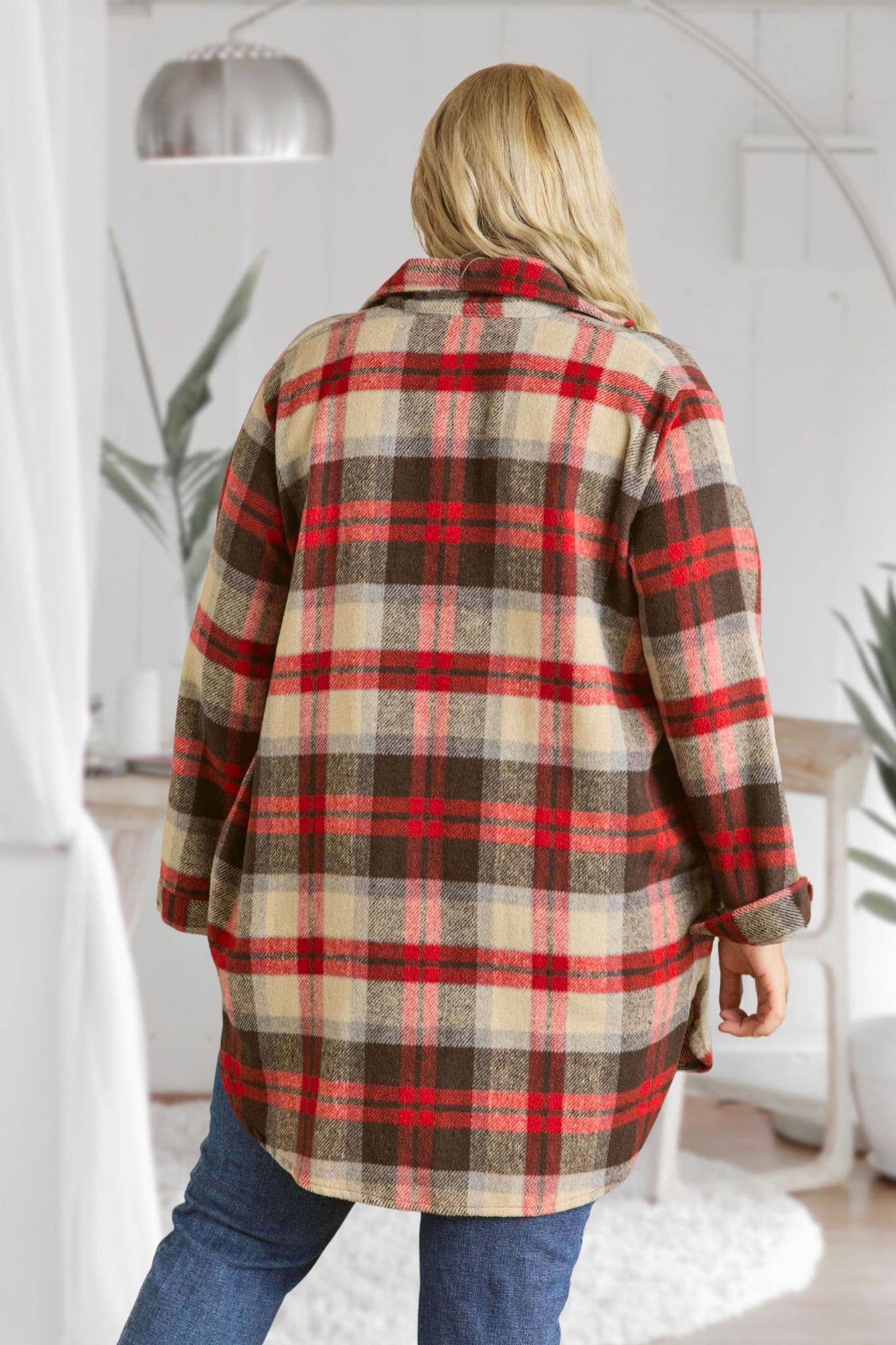 Pretty PLUS CHECK SHIRTJACKET LONG SLEEVE