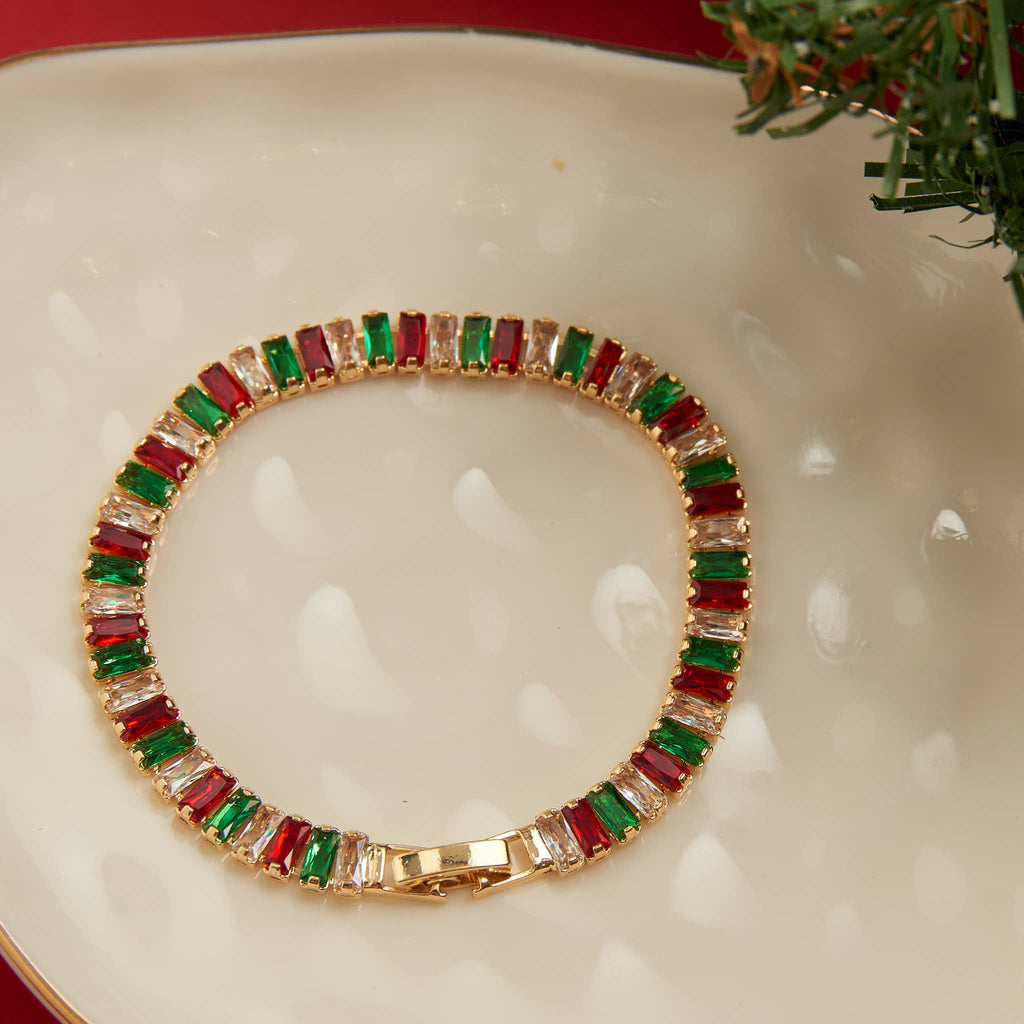 Howard's - Stella Holiday Baguette Gemstone Tennis Bracelet