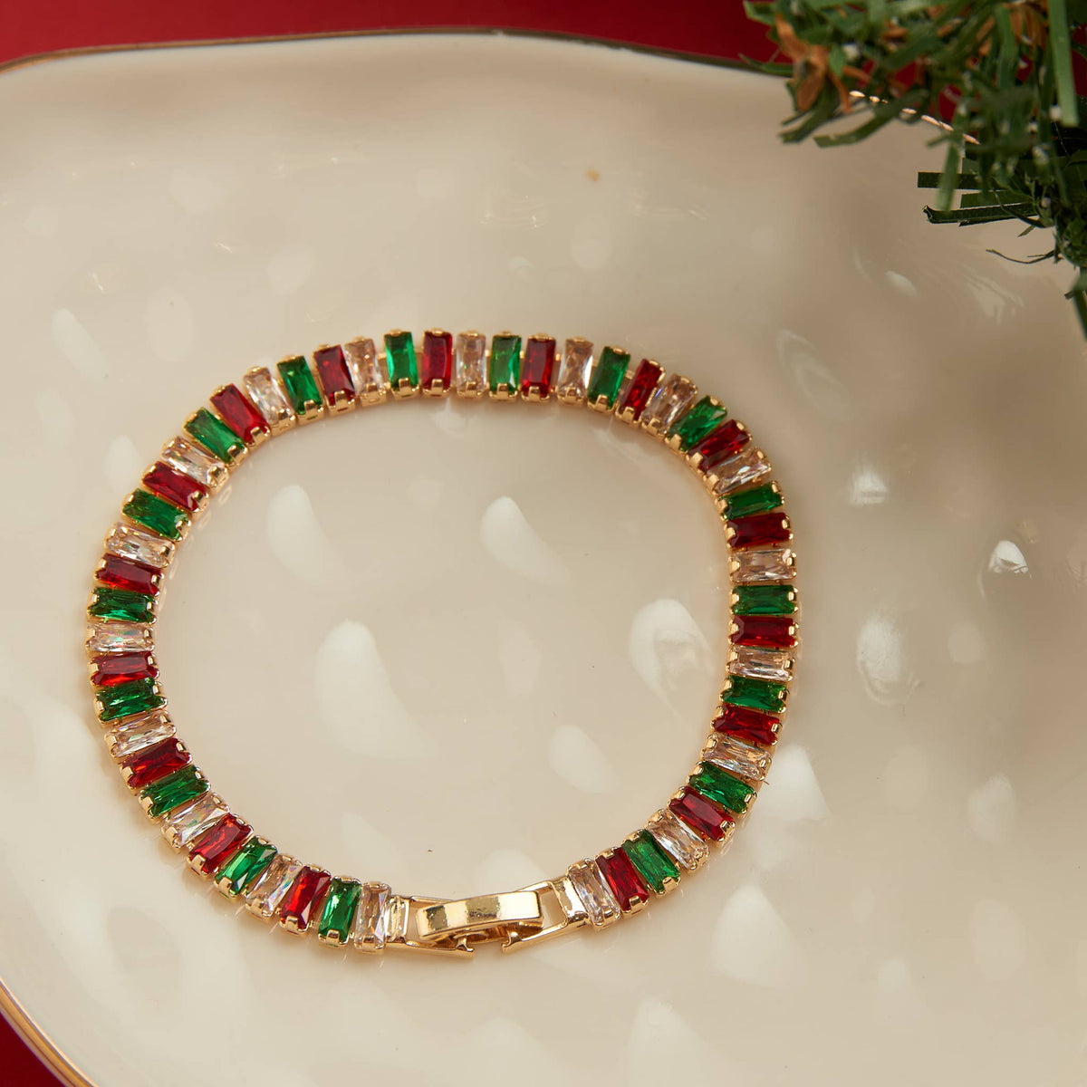 Howard's - Stella Holiday Baguette Gemstone Tennis Bracelet