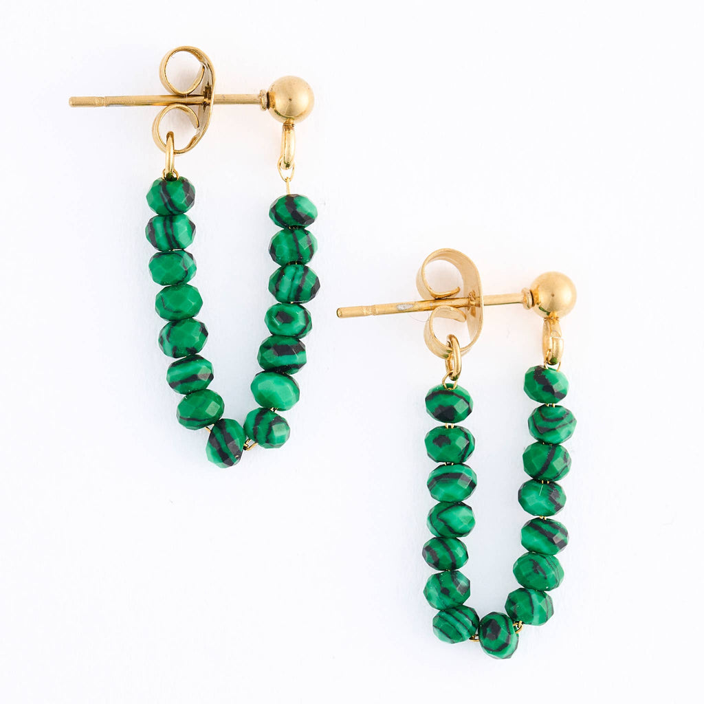 Waterproof Earrings Genuine Pearl Beaded Drop Narelle Gold
