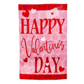 Happy Valentine's Day Hearts Applique House Flag