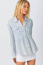 April Washed Peplum Jacket