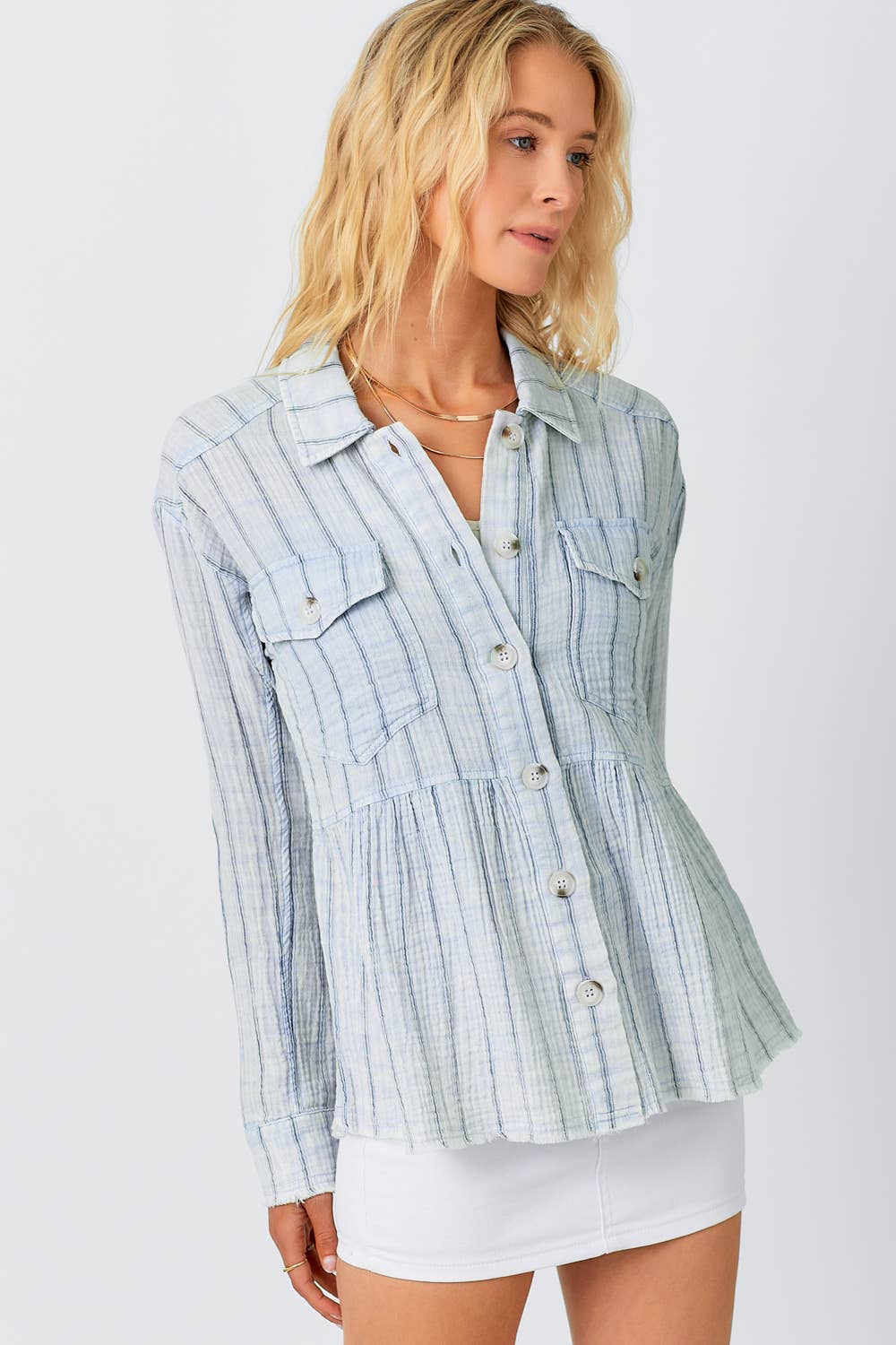 April Washed Peplum Jacket