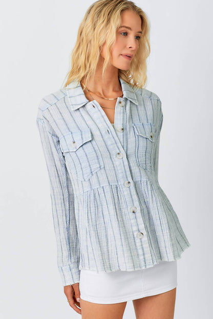 April Washed Peplum Jacket