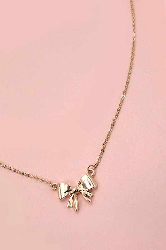 MINI BOW RIBBON NECKLACE |
