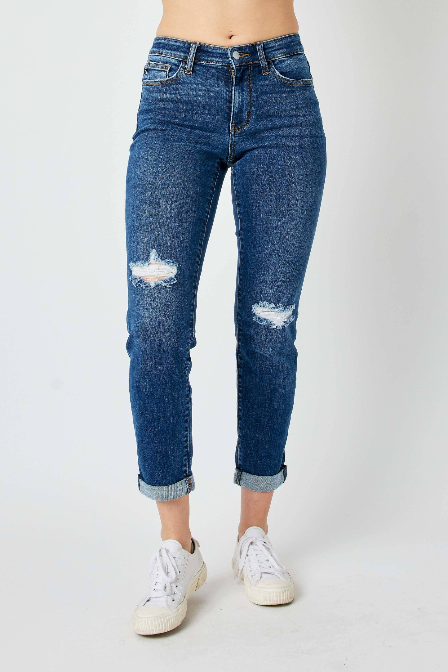 Judy Blue Jeans - Mid Rise Distressed Slim Jean