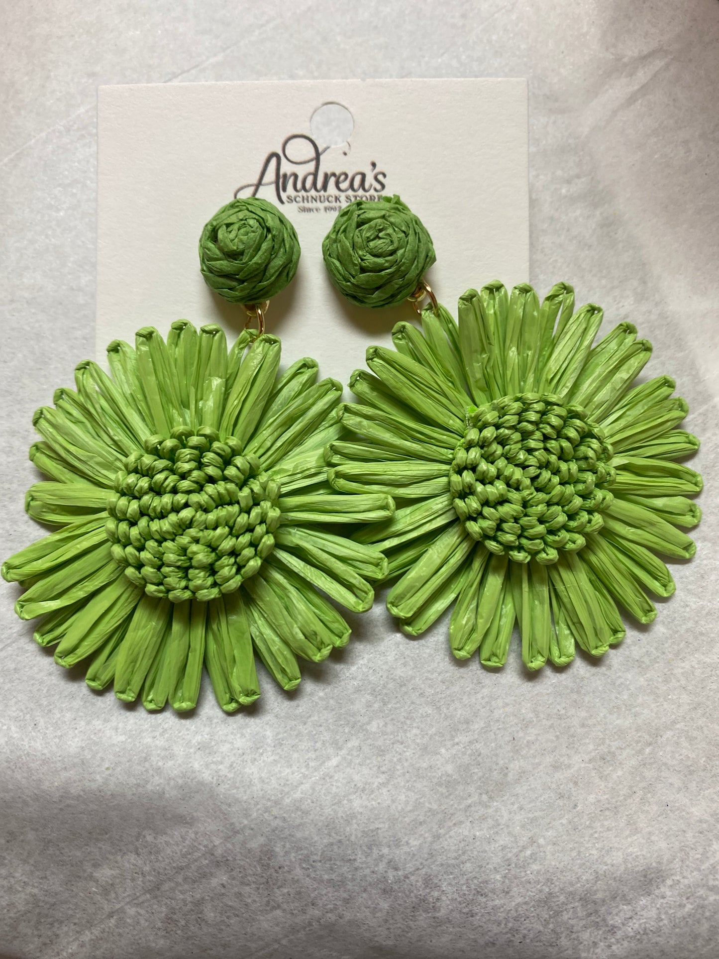 Daisy Raffia Earrings