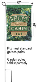 Magnolia - Welcome to Our Cabin - Double Sided Applique Flag