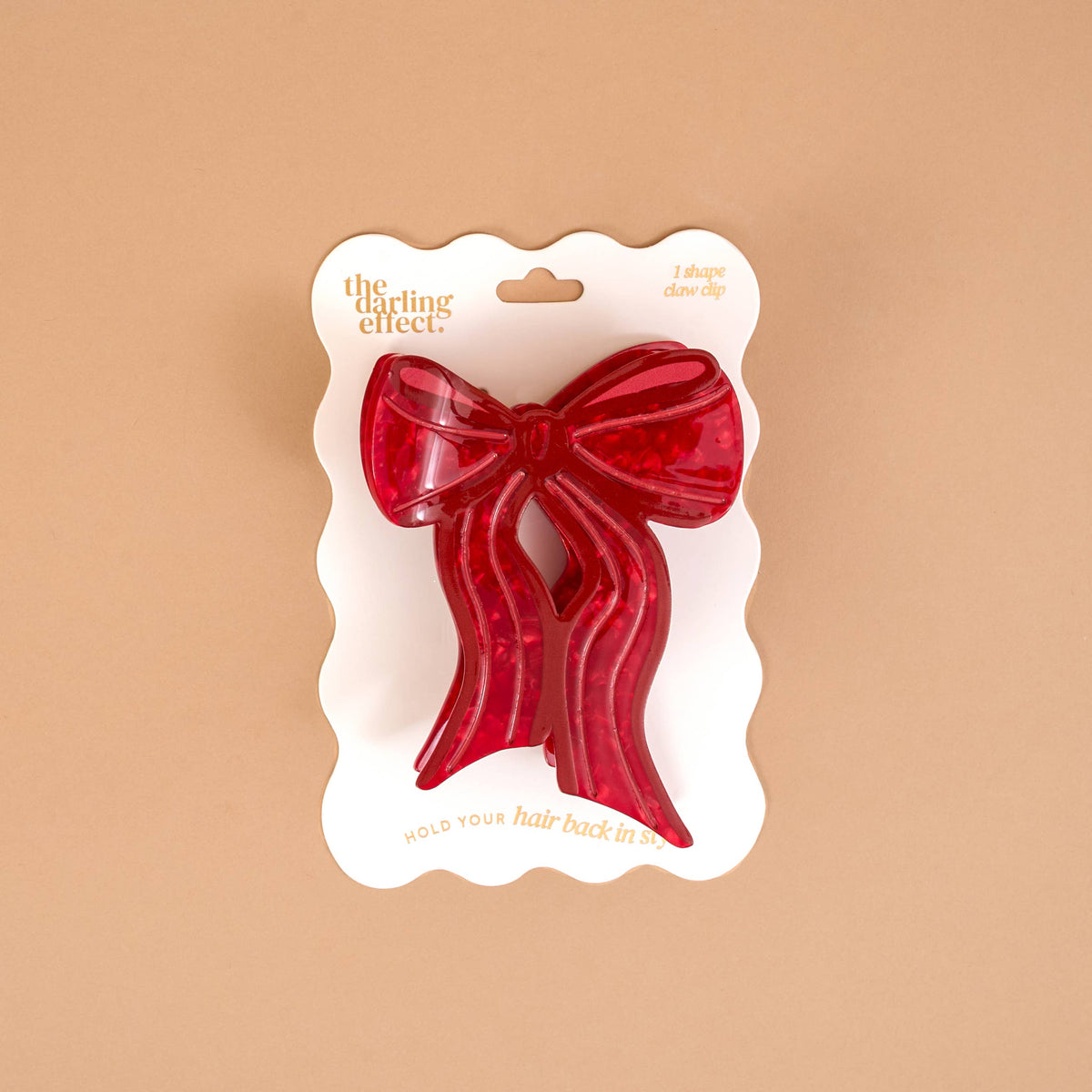 The Darling Effect - Shape Up Claw Clip-Red Bow