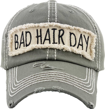 Bad Hair Day Washed Vintage Ball Cap