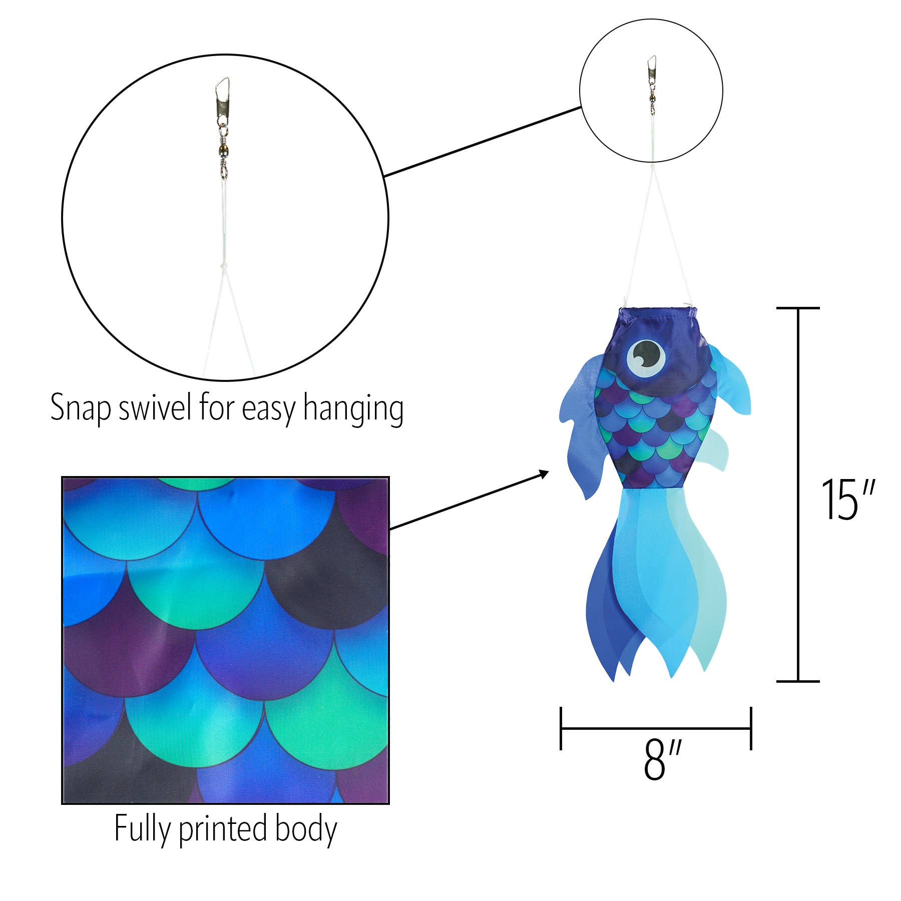In the Breeze, LLC. - 15" Cool Damsel Fish
