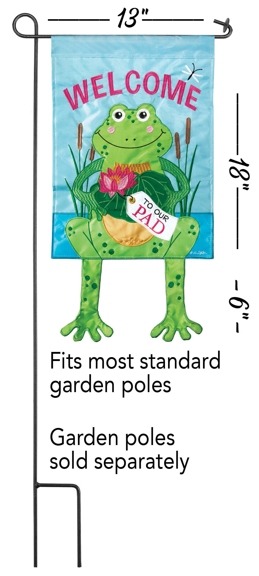 Magnolia - FROG WELCOME TO OUR PAD CRAZY LEG FLAG