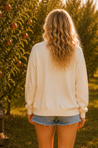 Main Strip - Pumpkin Season Gingham Bow Graphic Sweatshirt