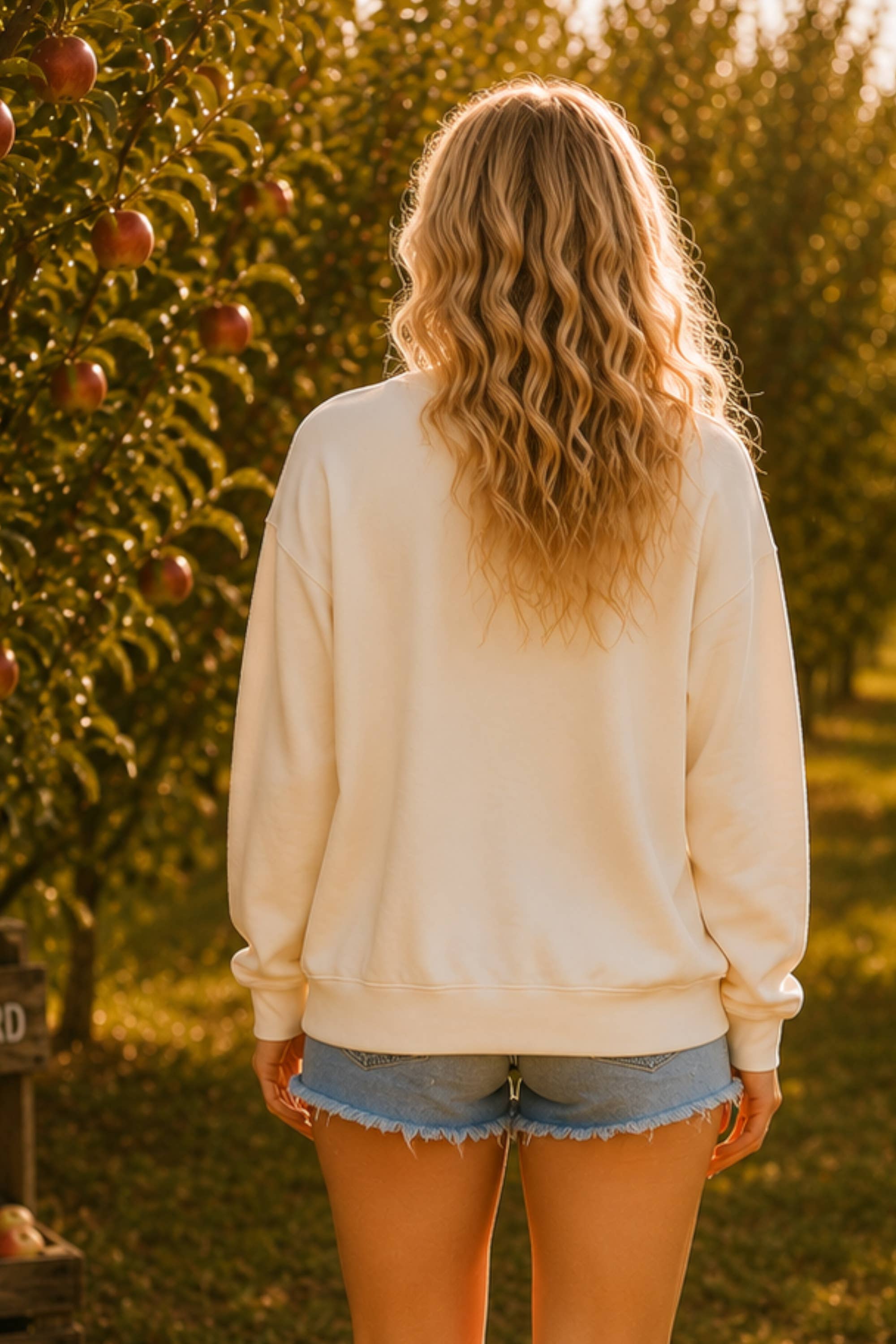 Main Strip - Pumpkin Season Gingham Bow Graphic Sweatshirt