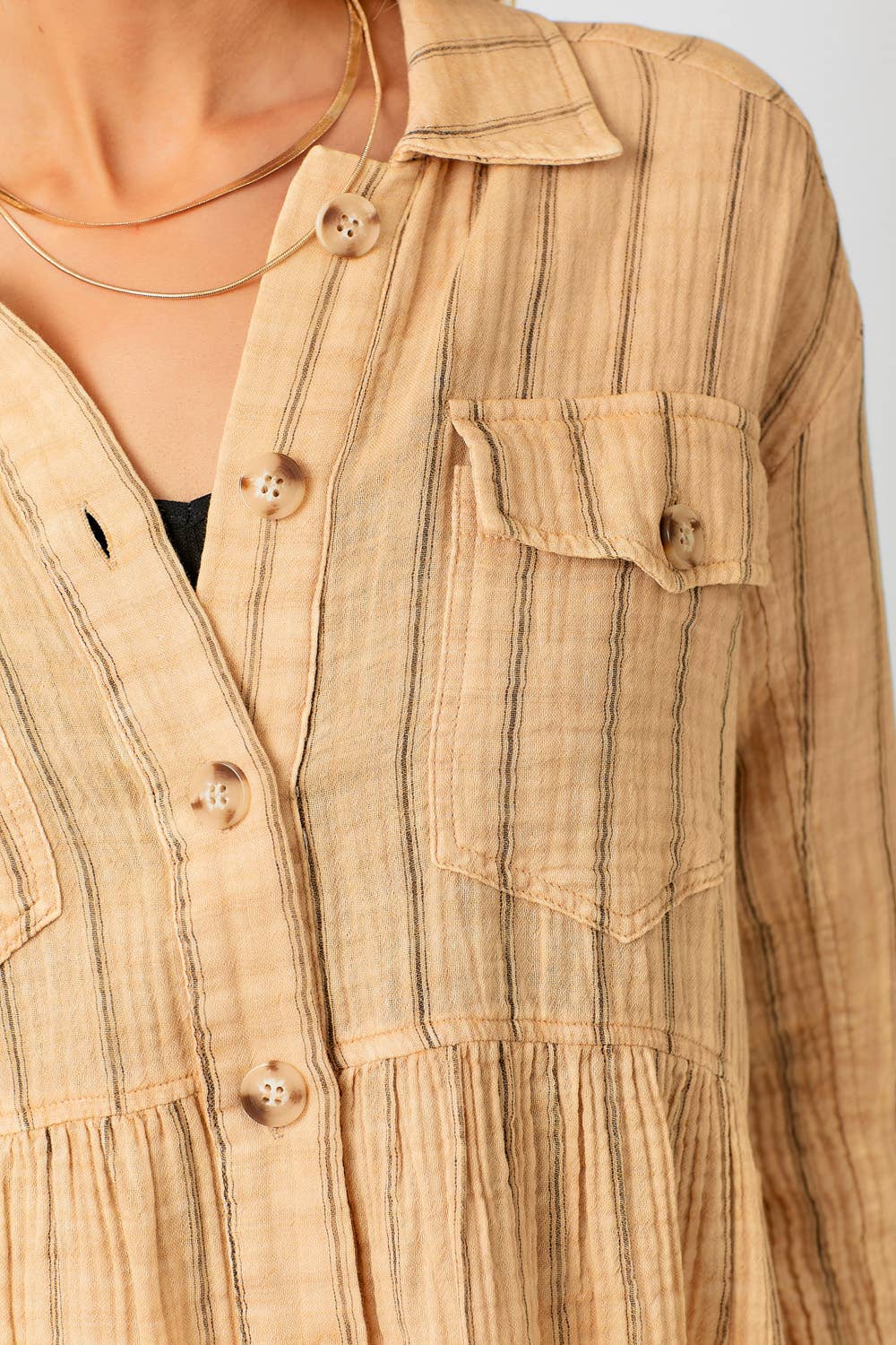 April Washed Peplum Jacket