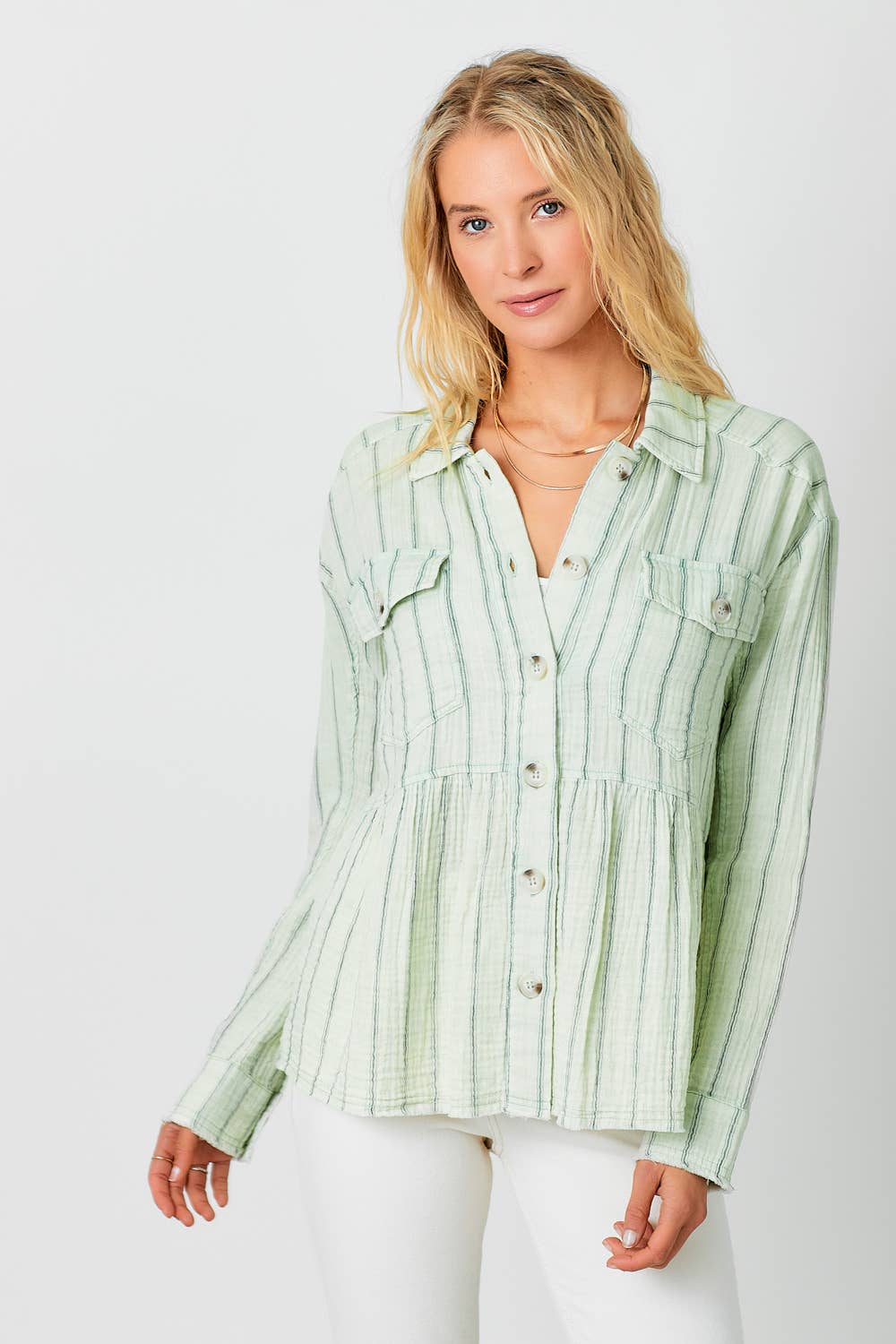 April Washed Peplum Jacket