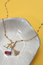 JOSSLYN by wall to wall - CHARM NECKLACE-CHRISTMAS SOCKS TREE RUDOLPH |