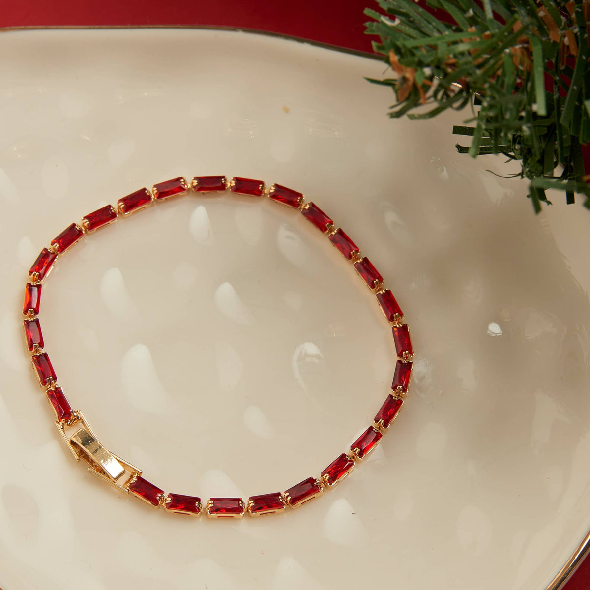 Howard's - Stella Holiday Baguette Gemstone Tennis Bracelet