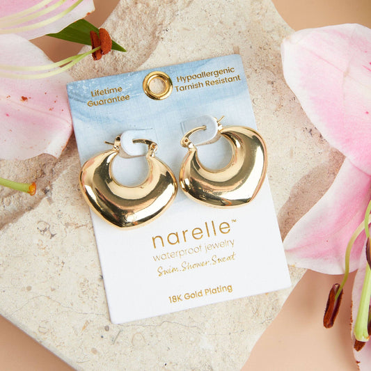 Howard's - Narelle Waterproof Round Geo Hoop Earrings