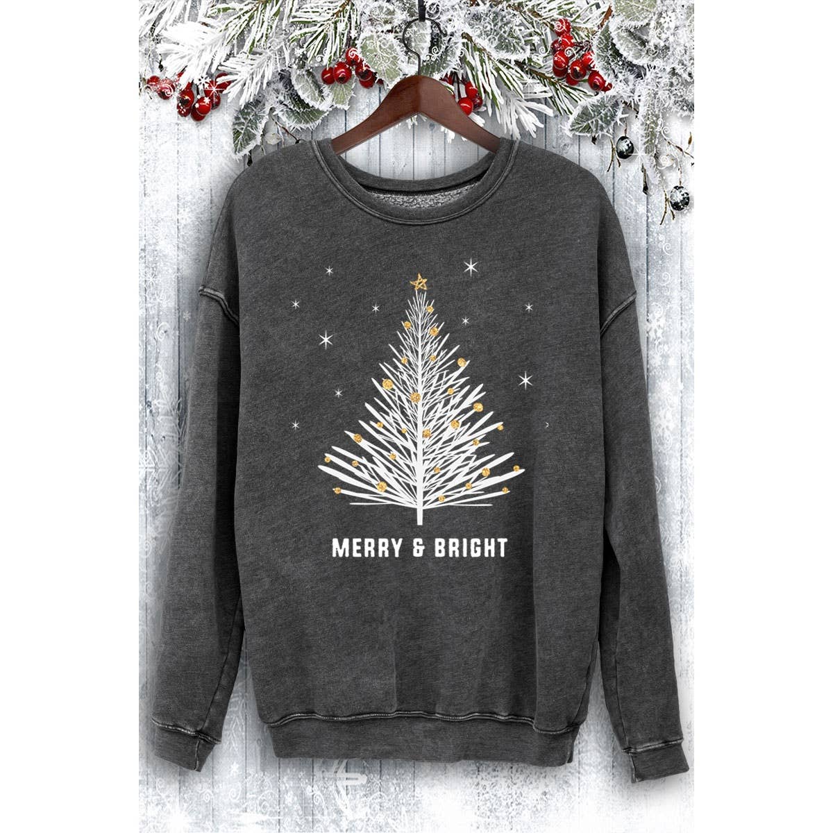 MERRY N BRIGHT GLITTER MINERAL SWEATSHIRTS
