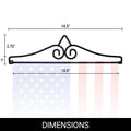 Garden Flag Wall Hanger Black Wrought Iron 14 In