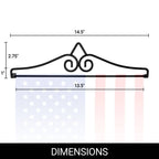 Garden Flag Wall Hanger Black Wrought Iron 14 In