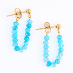 Waterproof Earrings Genuine Pearl Beaded Drop Narelle Gold
