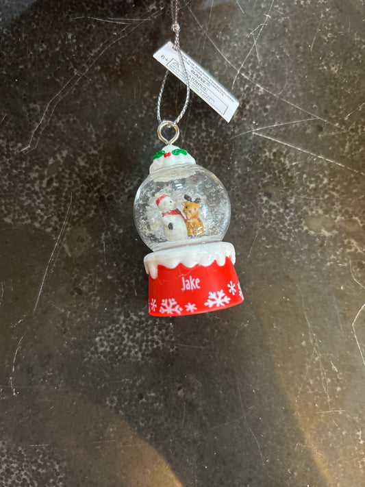 Jake Mini Snow Globe Ornament
