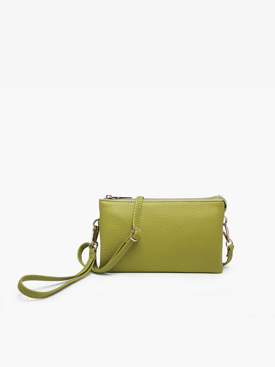 Jen & Co. - M013 Riley Monogrammable 3 Compartment Crossbody/Wristlet