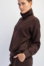 Rae Mode - MODAL SCUBA QUARTER ZIP FUNNEL NECK PULLOVER