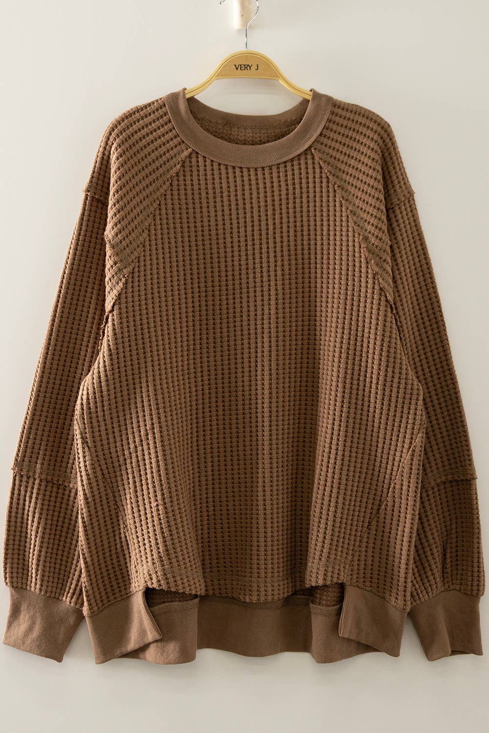 Harlow Waffle Patch Detail Pullover