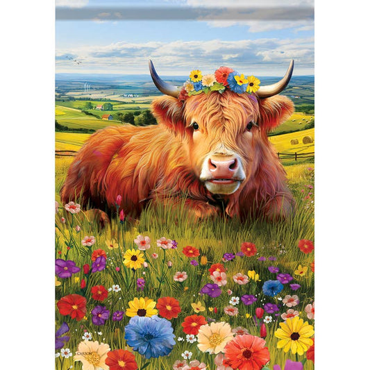"Wildflower Highland" Dura Soft™ Large Flag