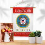 Two Group Flag Co - US Coast Guard Retired Military Retirement Veteran Flag