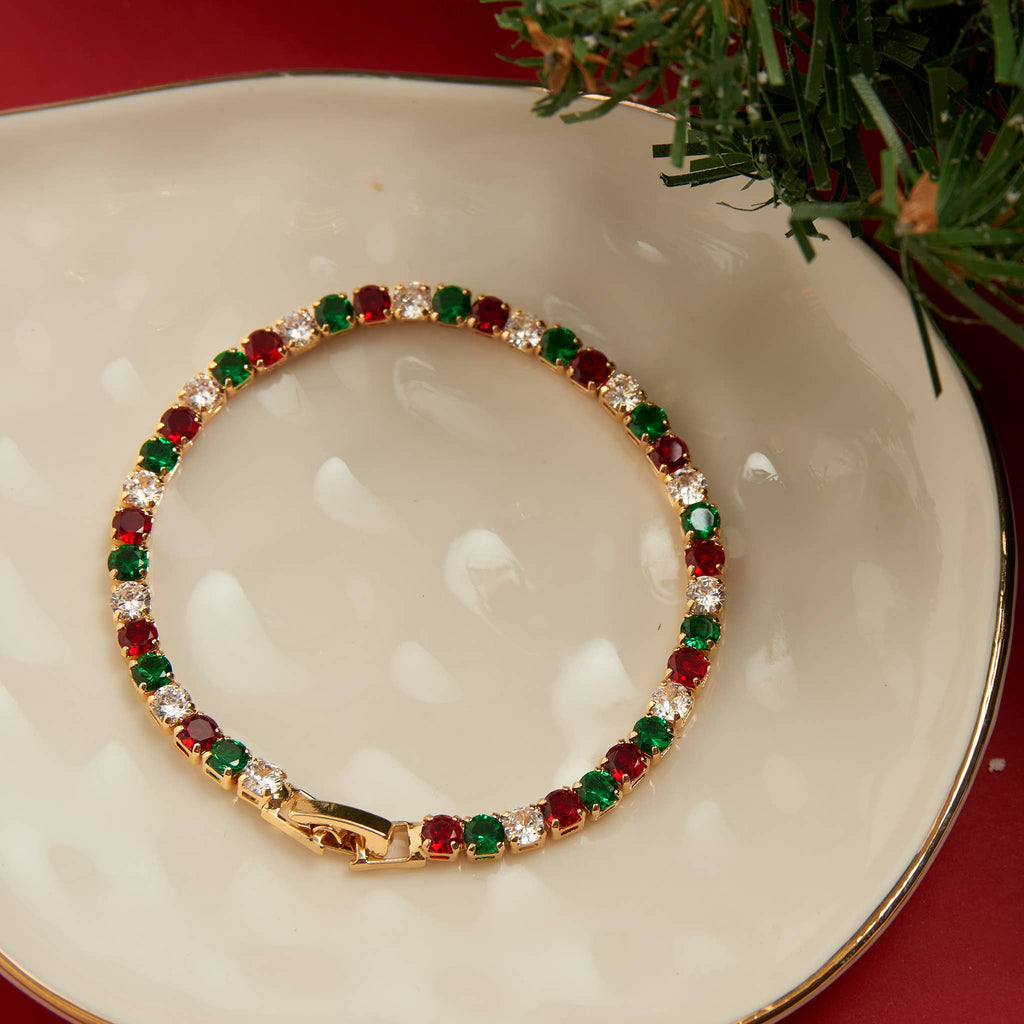 Howard's - Stella Holiday Baguette Gemstone Tennis Bracelet