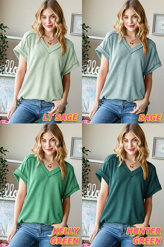 HEIMISH - ET7484-10 SOLID URBAN RIBBED TOP