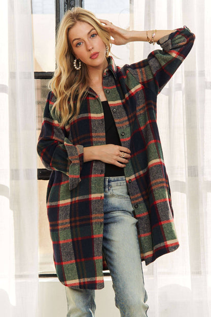 ADORA LA - CEJ1987A - CLASSIC FLANNEL SHACKET