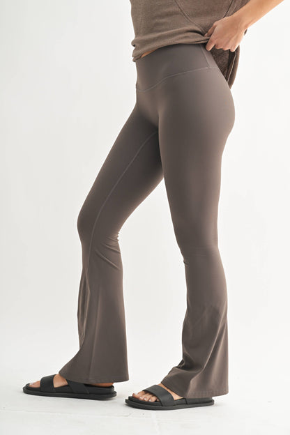 Mono B - BRONZE - Flared Fleece Leggings
