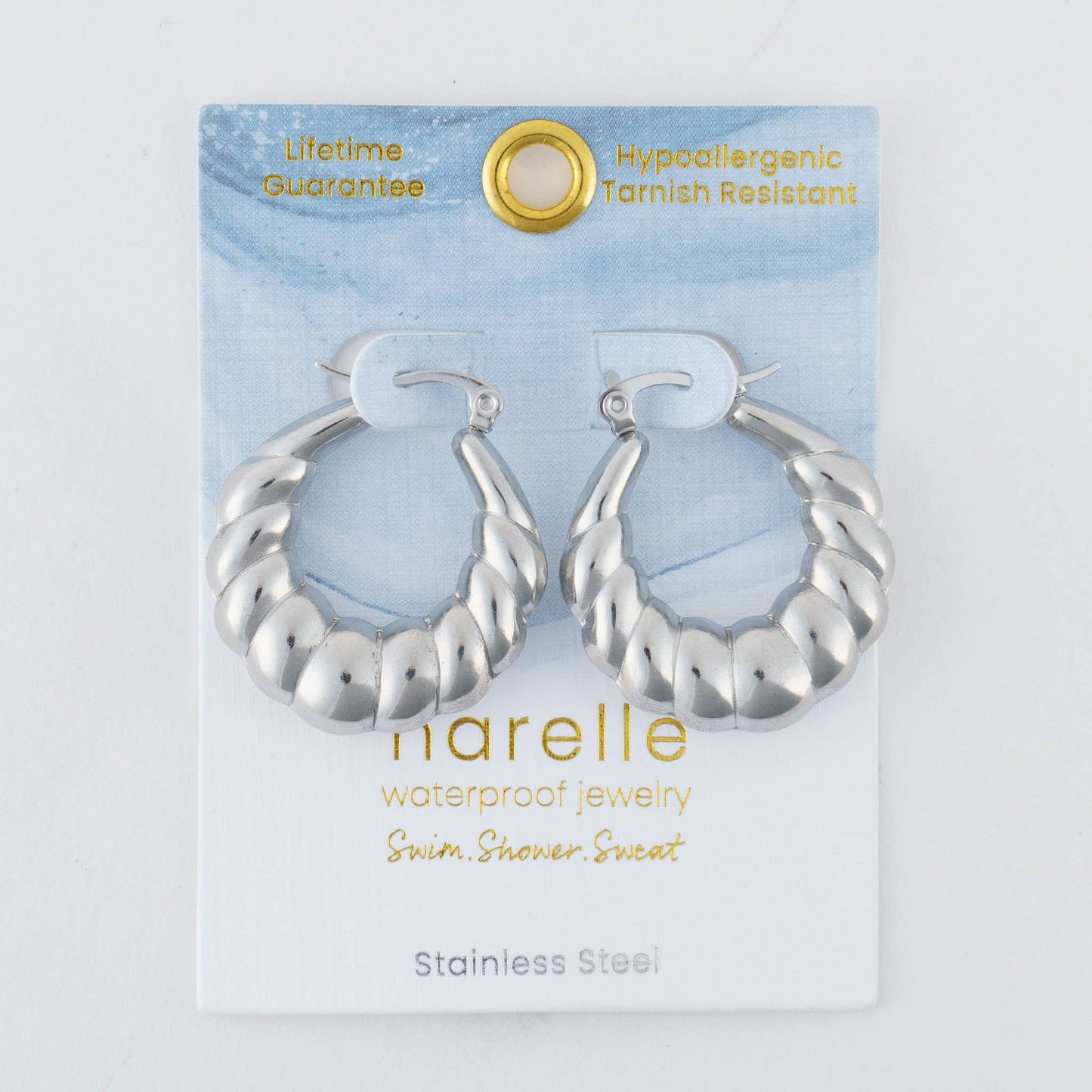 Howard's - Narelle Waterproof Twisted Chunky Hoop Earrings