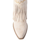 Myra Bag - Desert Angel Fringe Booties in White