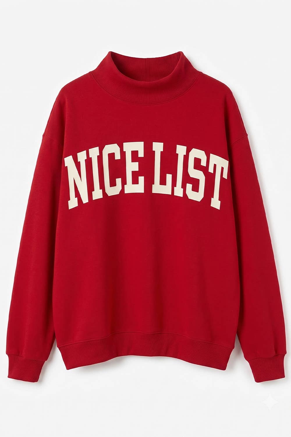 BUCKETLIST INC - IT2594-NICELIST | Reversible 'LIST' Slogan Mockneck Pullover